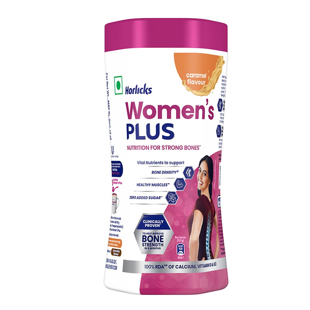 Horlicks Women's Plus Caramel Nutrition Drink | 400 g Jar