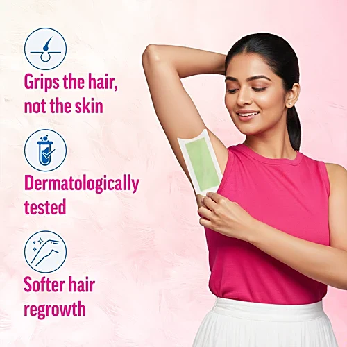 Veet Ready-to-use, Easy Grip Wax Strips For Dry Skin, 20 pcs