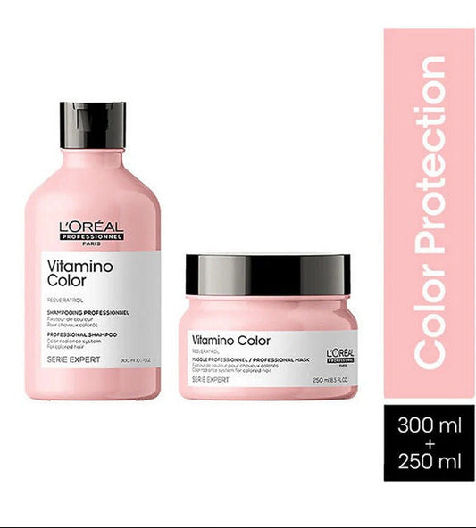 LOreal Professionnel Vitamino Color Shampoo & Hair Mask, Serie Expert - combo - 300ml + 250ml