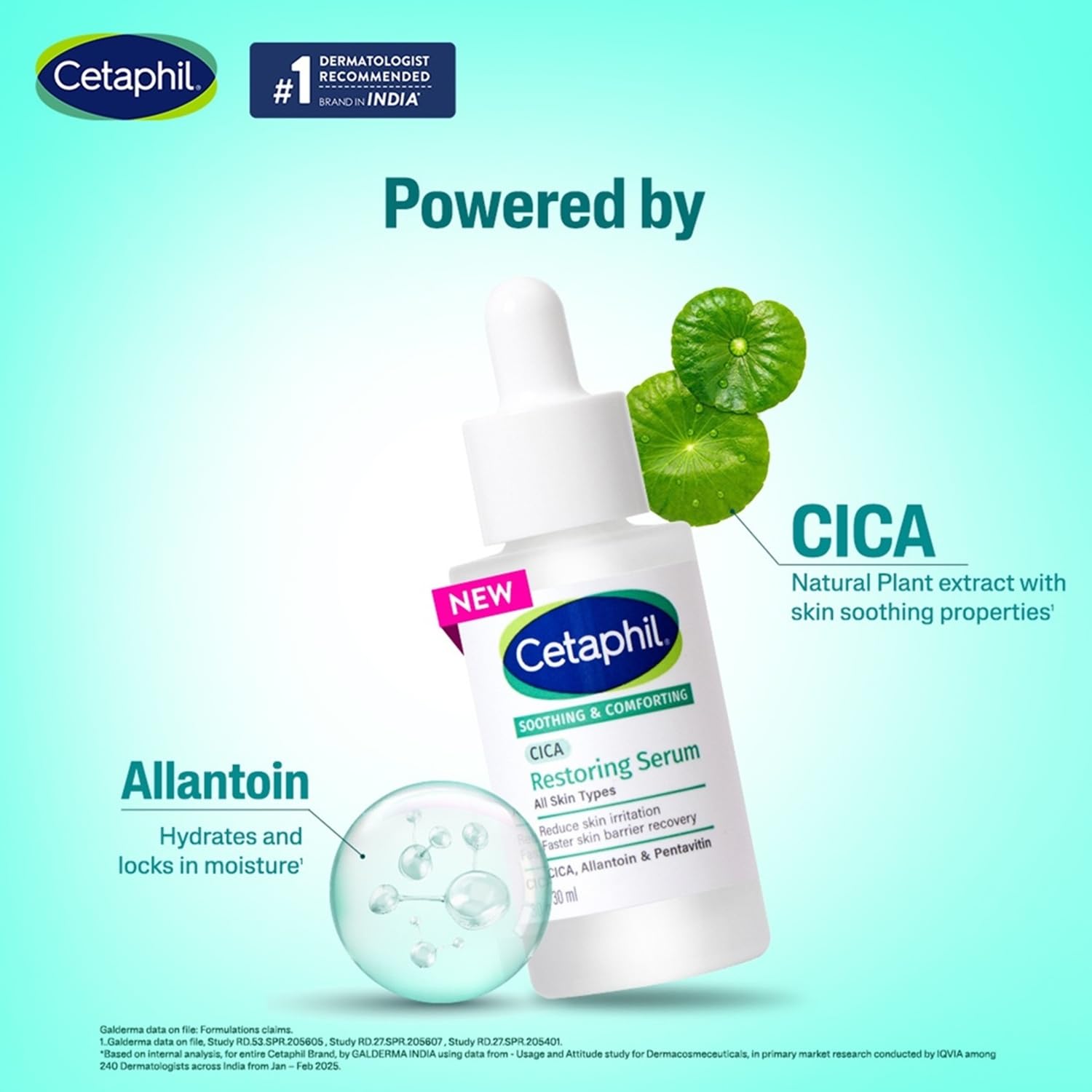 Cetaphil CICA Serum, Faster Barrier Recovery, Reduces Irritation - 30 ml