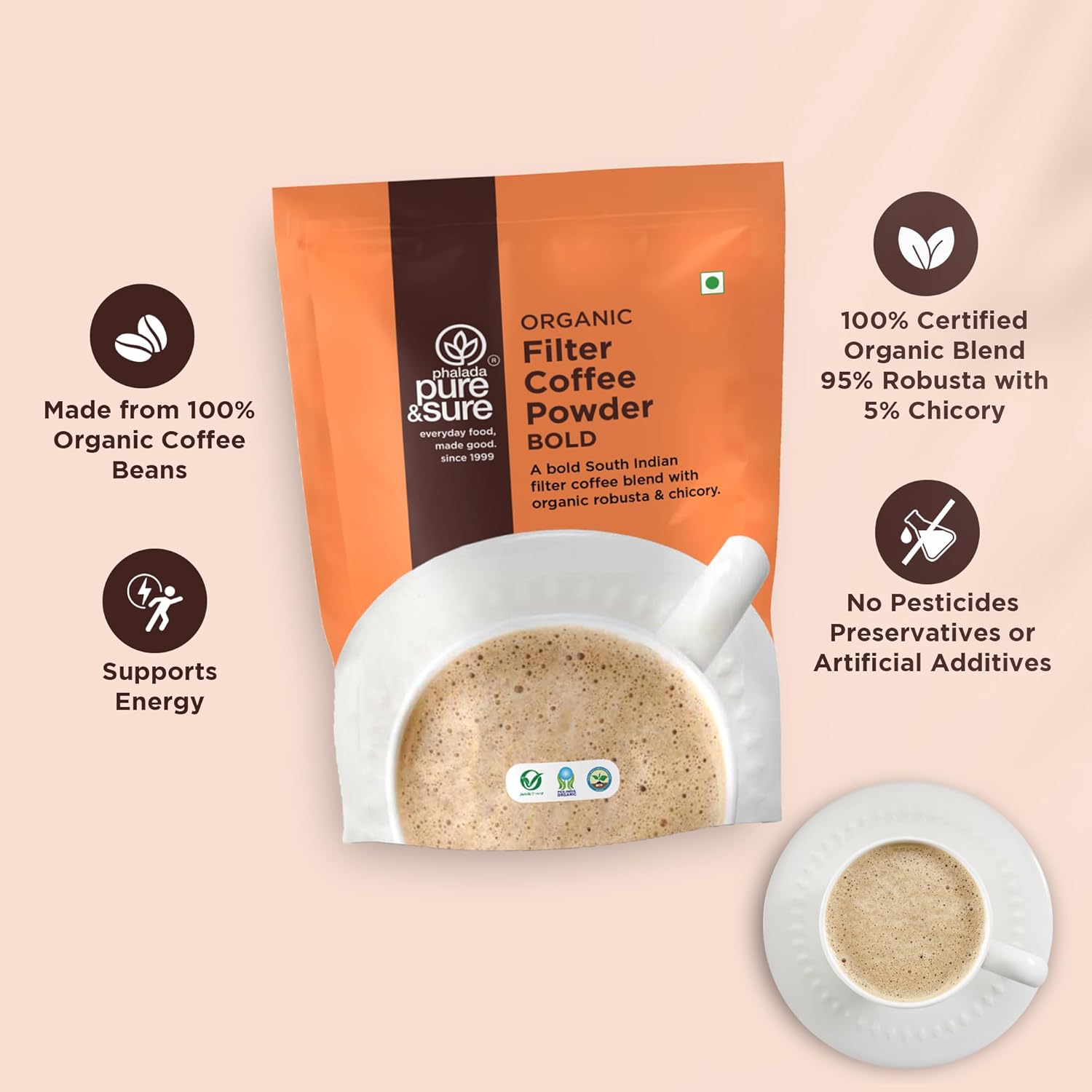 Pure & Sure Organic Coffee Bold - 200 gm