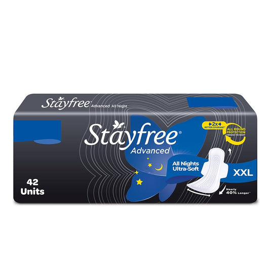 Stayfree Advanced XXL All Night Sanitary Pads | 42 Units