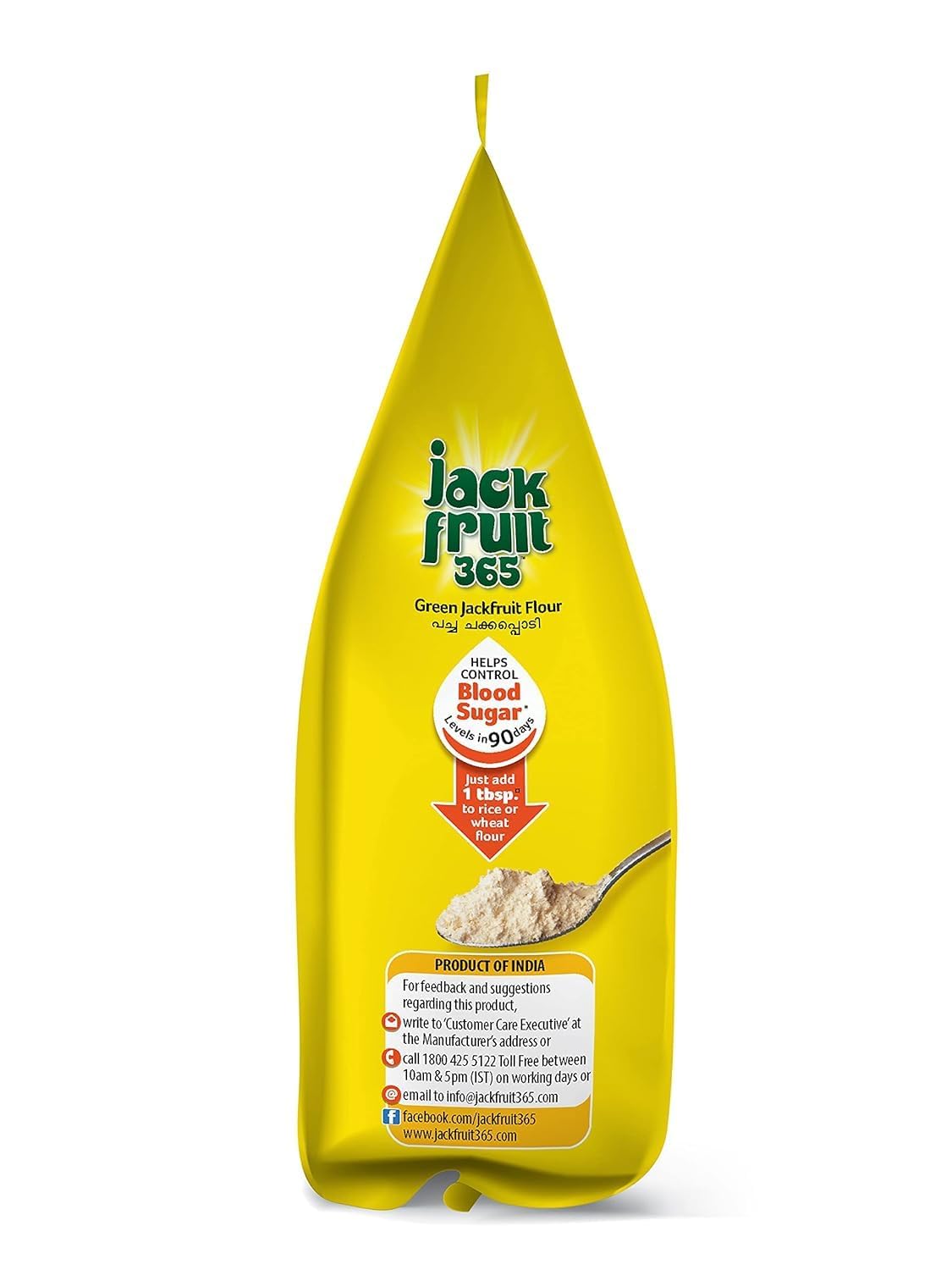 Jackfruit365 Green Jackfruit Flour | Helps To Manage Blood Sugar Levels | Rich Source of Soluble Fiber and Protein - 400 gm