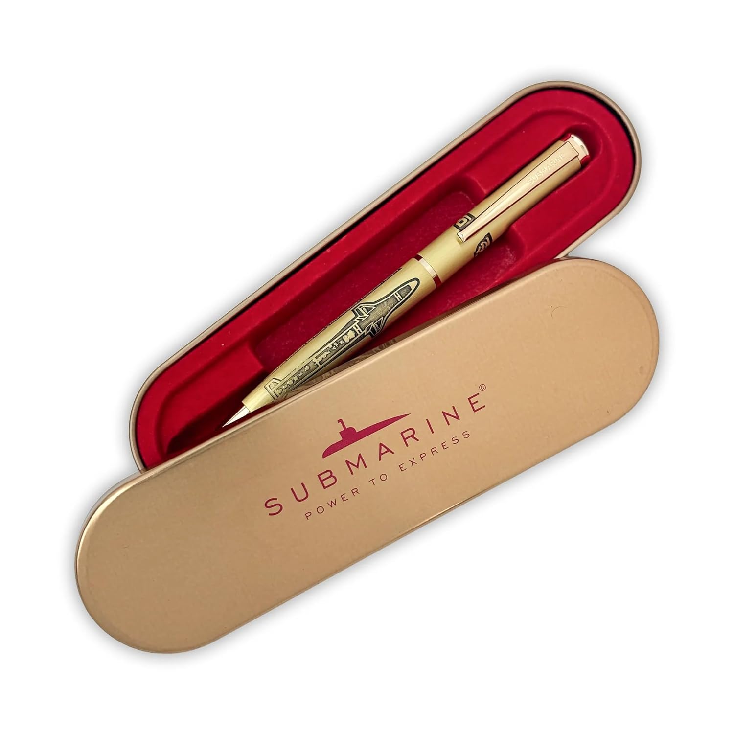 Submarine 4006 RLV-TD Rocket design etching Premium Metal Ball Pen