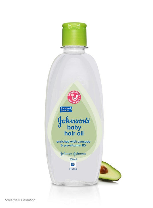 Johnson's Baby Hair Oil with Avocado & Pro Vitamin B5, Nourishes the Hair - 200 ml