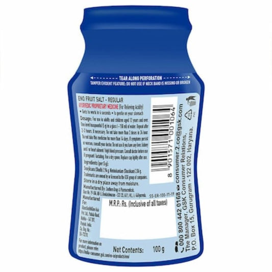 ENO Regular Digestive Fruit Salt Powder - 100g Bottle