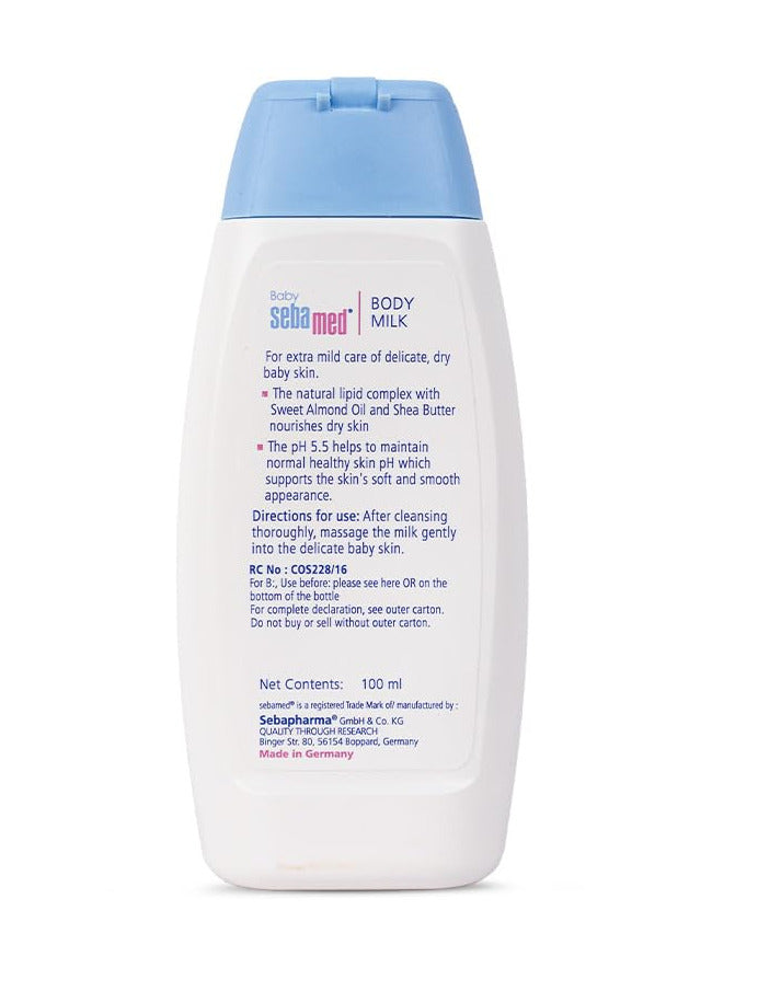 Sebamed Baby Body Milk For Dry Skin, Daily Moisturisation - 100 ml