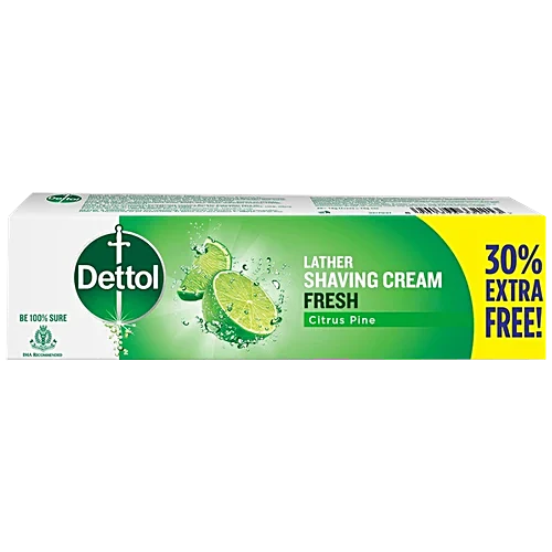 Dettol lather shaving cream 60g+18gfree:78gram