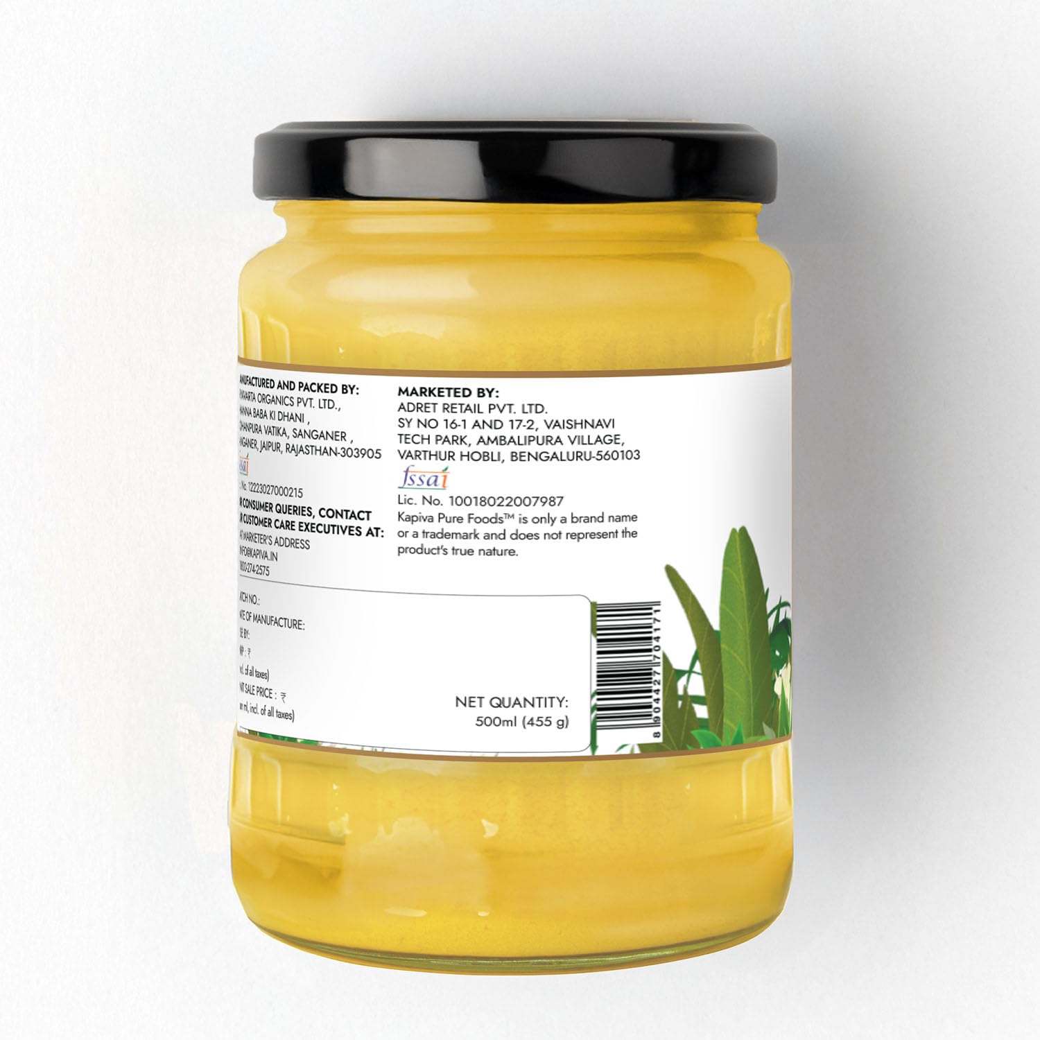 Kapiva Certified A2 Gir Cow Ghee 500ML