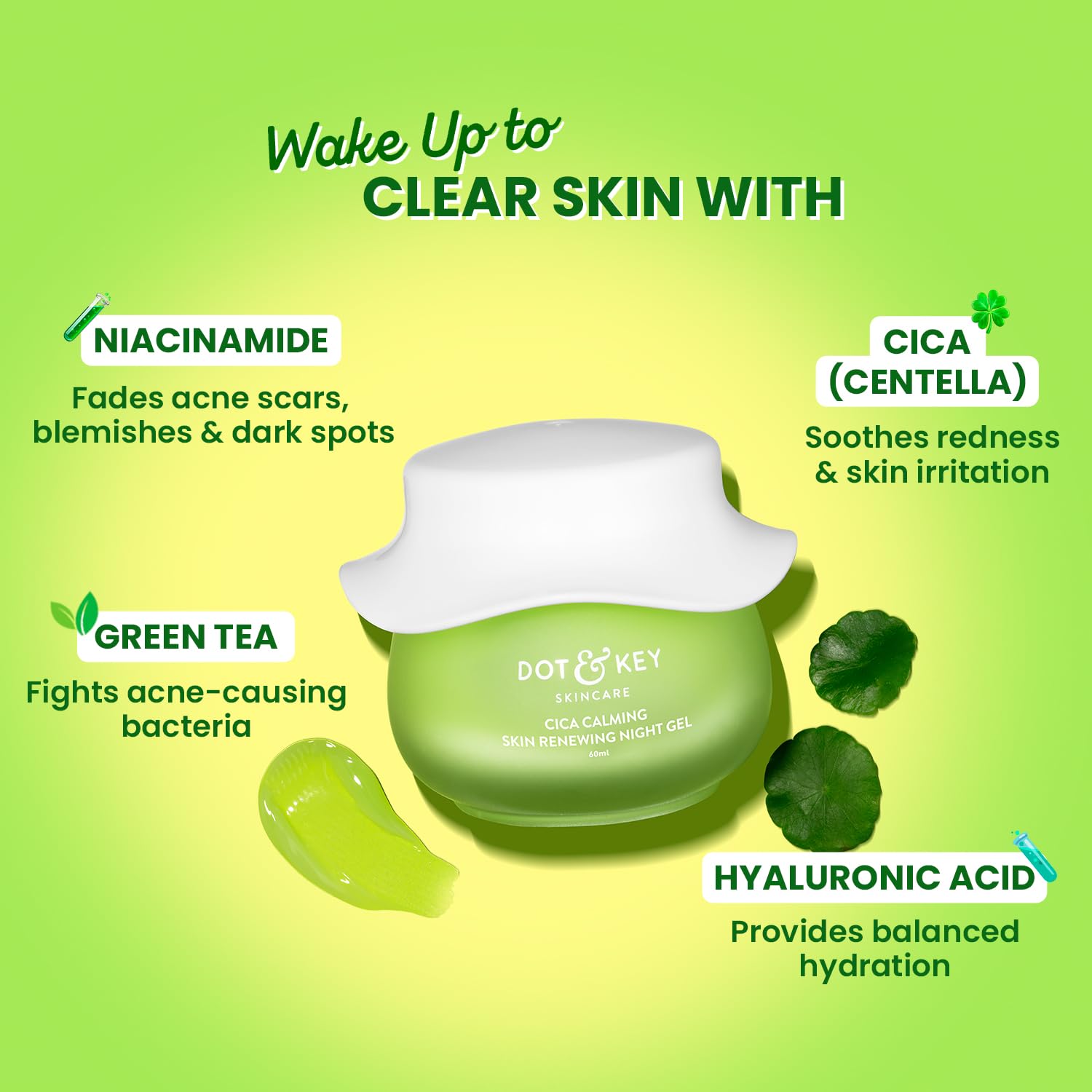 Dot & Key CICA Niacinamide Night Gel - 60 ml