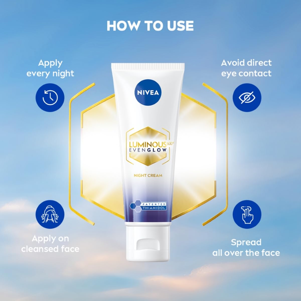 Nivea Luminous Even Glow Night Cream - 40 ml