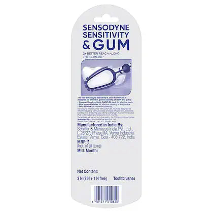 Sensodyne Sensitivity And Gum Toothbrush with Soft Bristles (Buy 2 Get 1 Free)