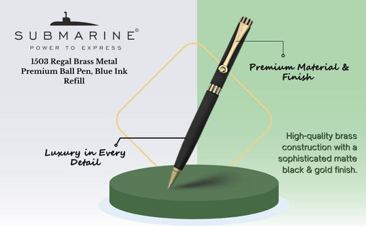 Submarine 1503 Regal Brass Metal Premium Ball Pen