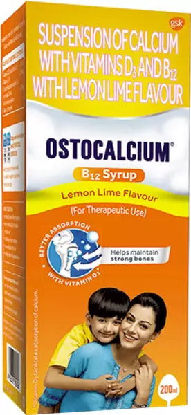 Ostocalcium B12 Suspension (Lemon Lime Flavor Syrup - 200ml)