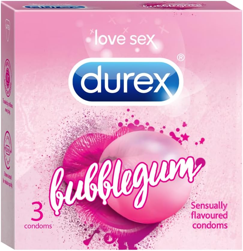 Durex Extra Thin Bubblegum Flavoured Condoms for Men-10s