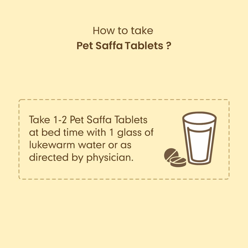 Pet Saffa Tablets | Relief from disgetive Problems Like Acidity, Gas & Bloating - 30 Unit (Pack of 2)