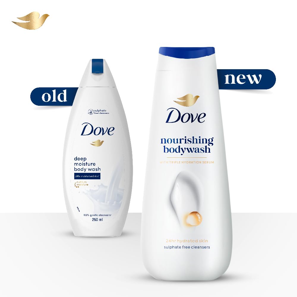 Dove 24 Hr Hydrated Skin Nourishing Body Wash For Soft Smooth Skin - 300 ml