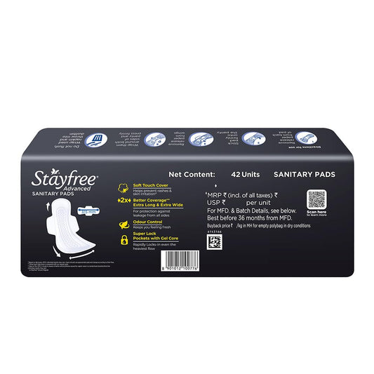 Stayfree Advanced XXL All Night Sanitary Pads | 42 Units