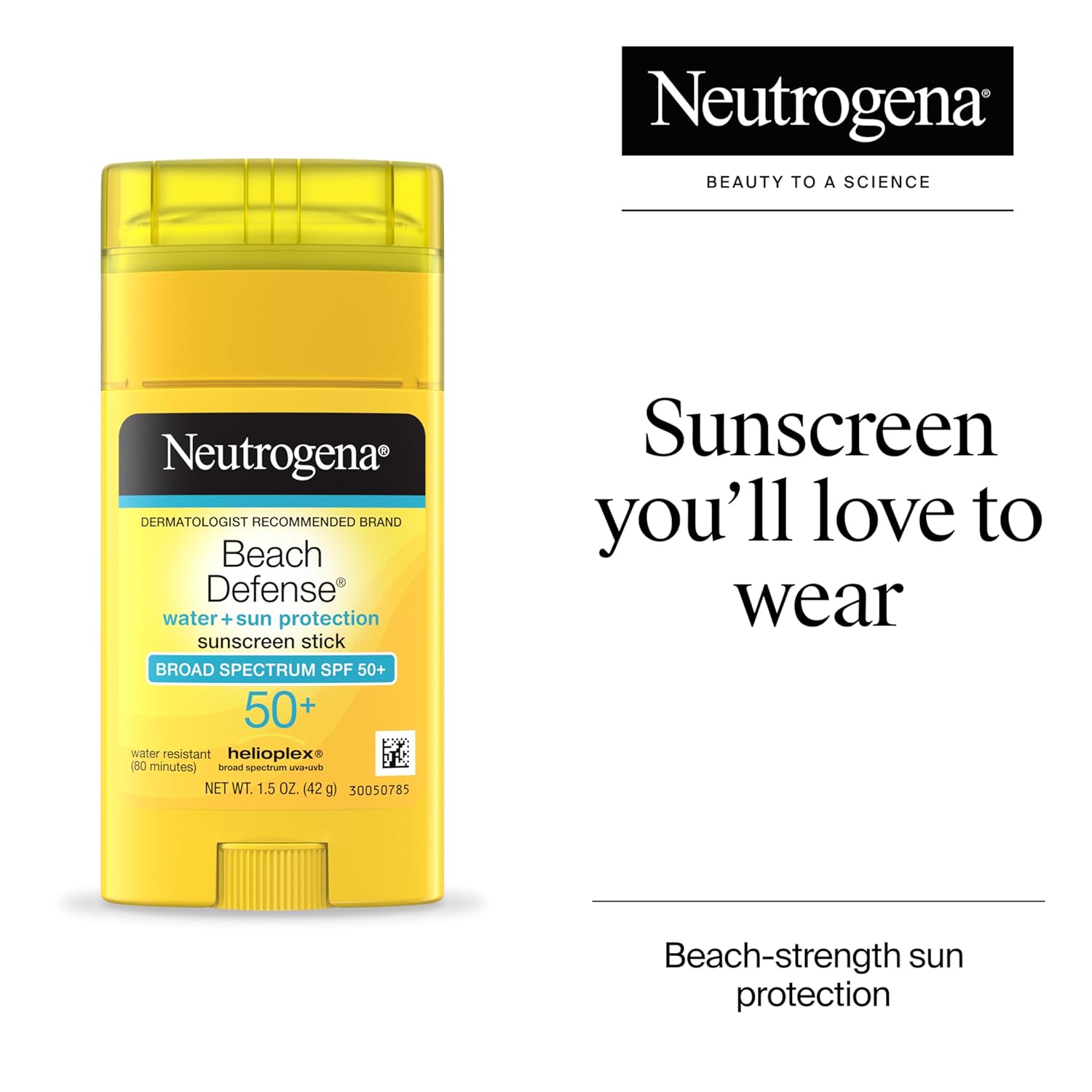 Neutrogena Beach Defense Sunscreen Stick Broad Spectrum SPF 50+ - 42 gm