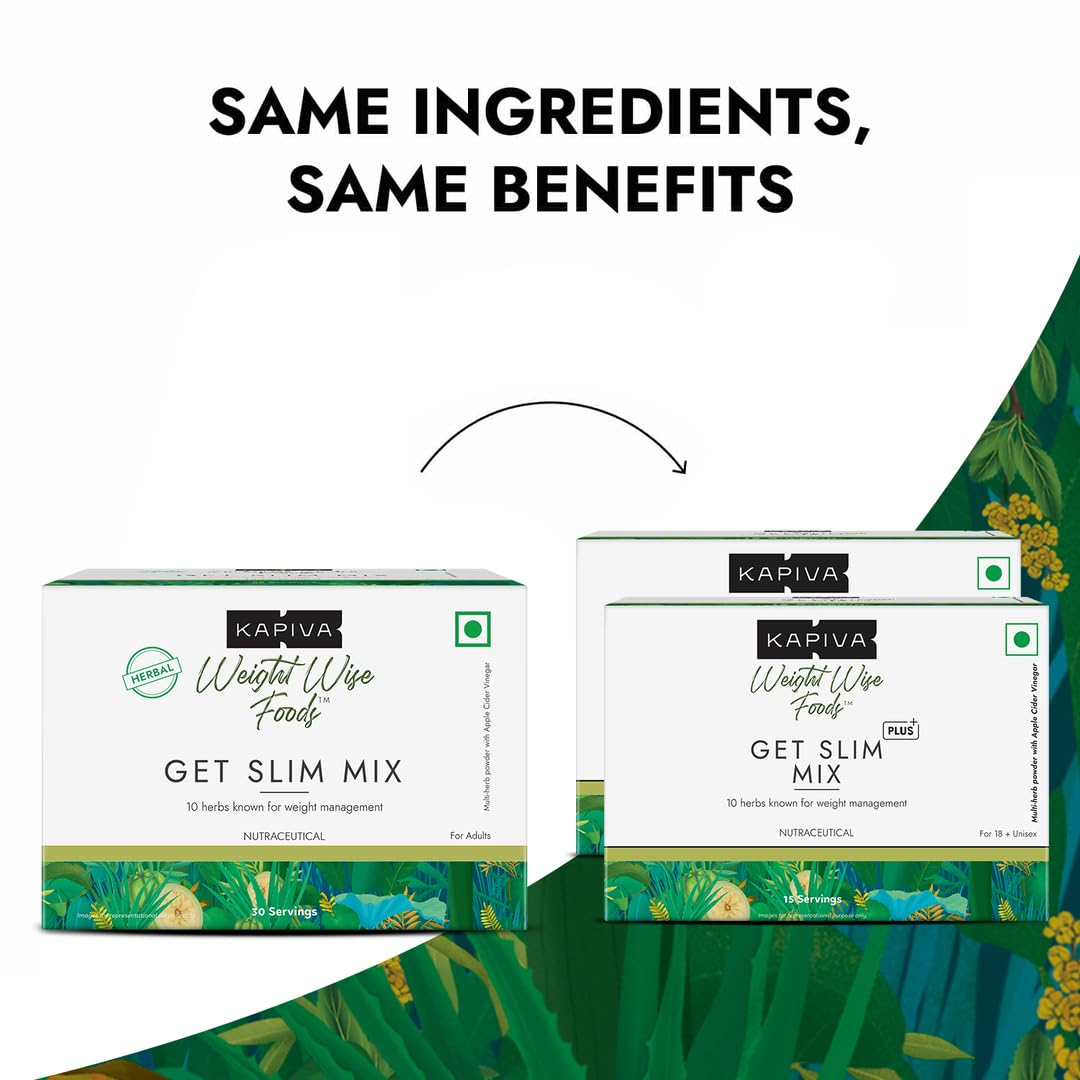 Kapiva Ayurveda Get Slim Mix Sachet - 15 Sachets -  Pack of 2