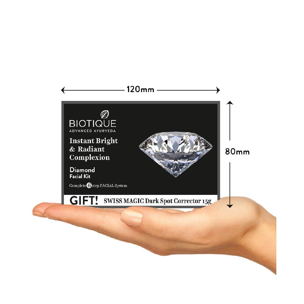Biotique Diamond Instant Bright & Radiant Complexion Facial Kit, 65g