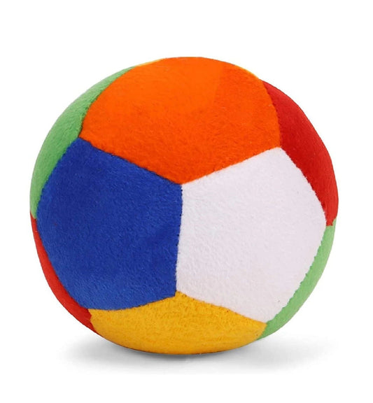 Little's Soft Plush Baby Ball With Rattle Sound Multicolor - 11 cm