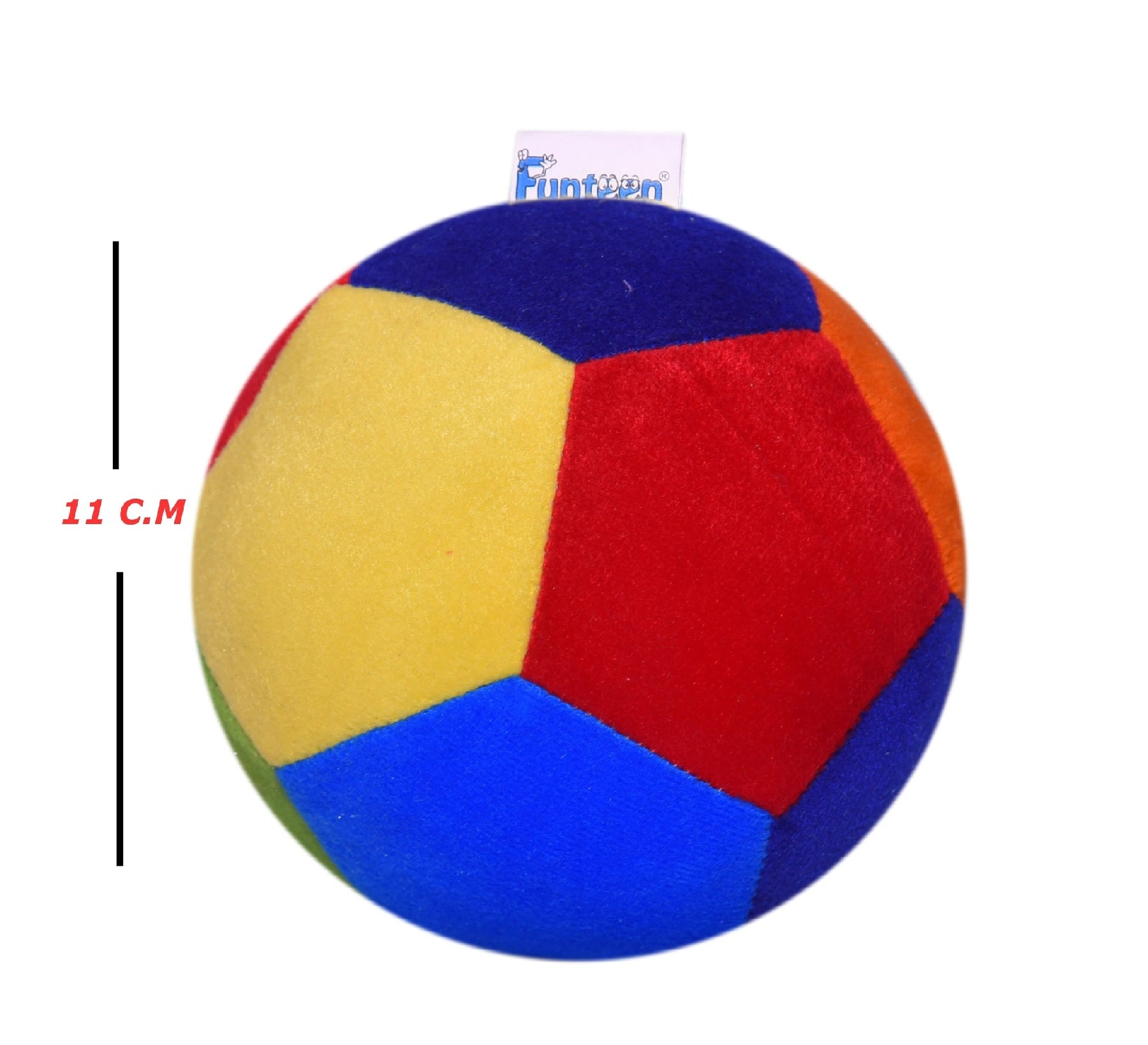 Little's Soft Plush Baby Ball With Rattle Sound Multicolor - 11 cm