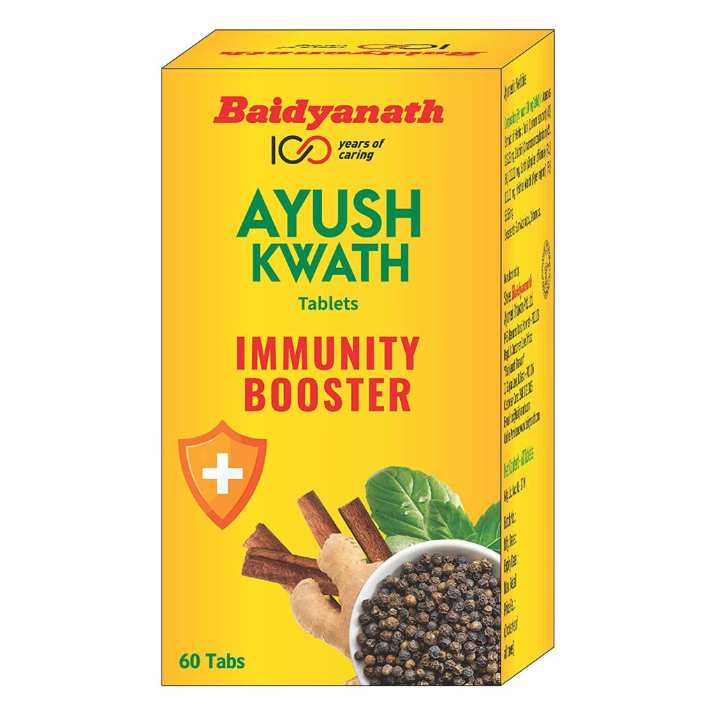 Baidyanath Ayush Kwath Tablets – 60 Tablets For Immunity, Digestion, Easy Breathing