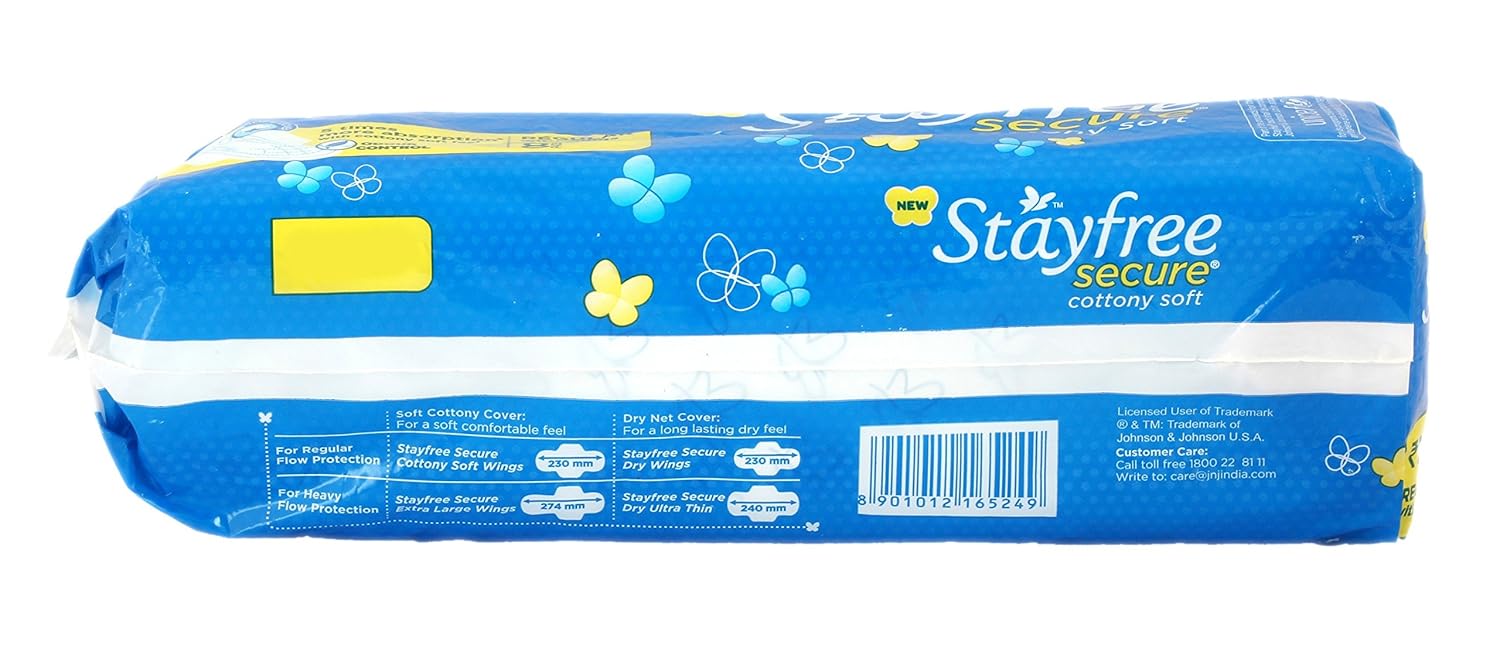 Stayfree Secure Cottony Wings, Regular 6pcs