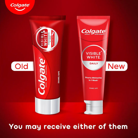 Colgate Visible White, Teeth Whitening Toothpaste, 50g (Sparkling Mint)
