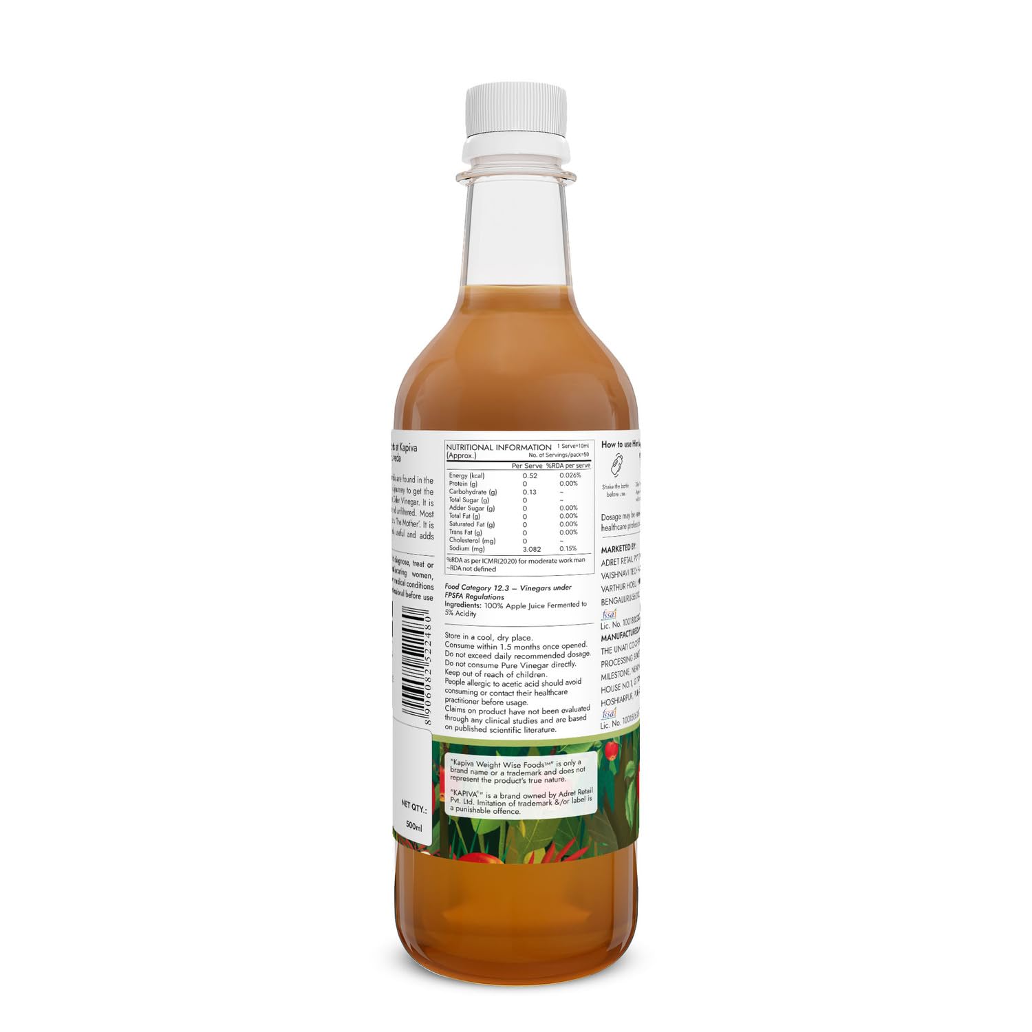 Kapiva Ayurveda Organic Apple Cider Vinegar - 500 ml