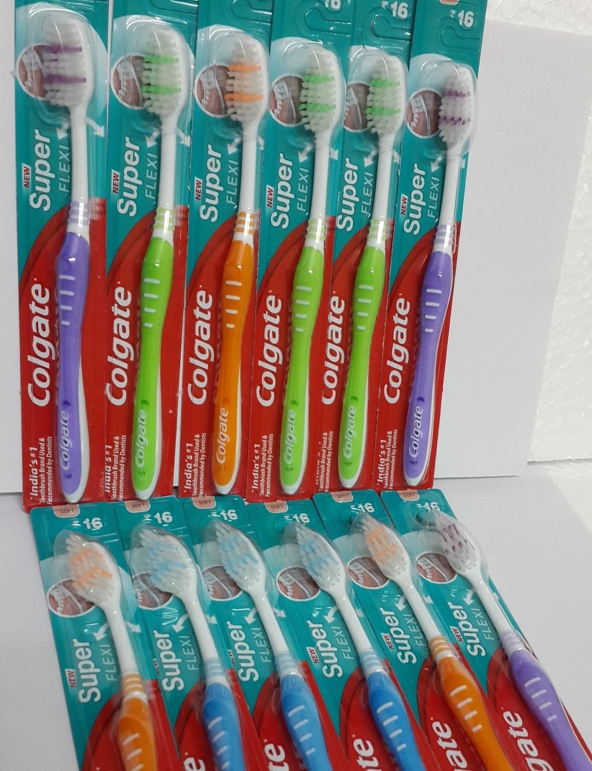 Colgate Super Flexi Toothbrush - Soft (Colour May Vary) | Pack of 12