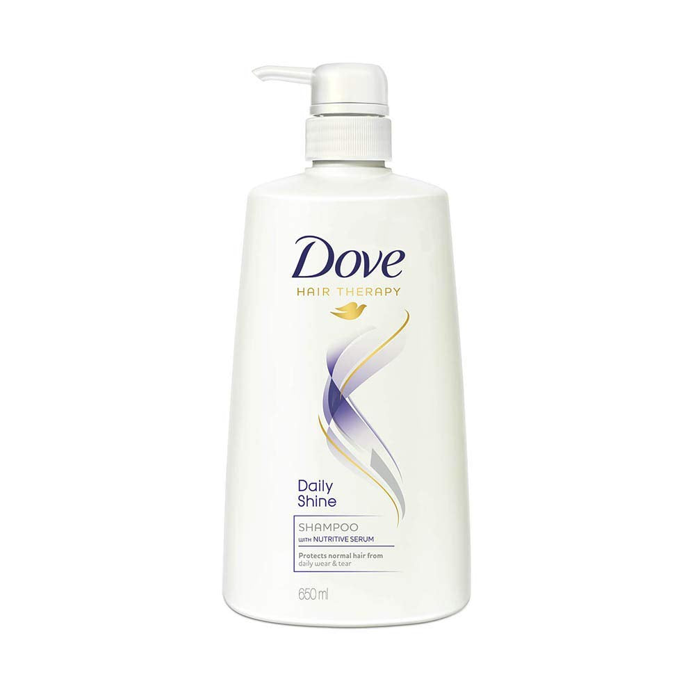 Dove Daily Shine Shampoo - For Dull And Frizzy Hair - 650 ml