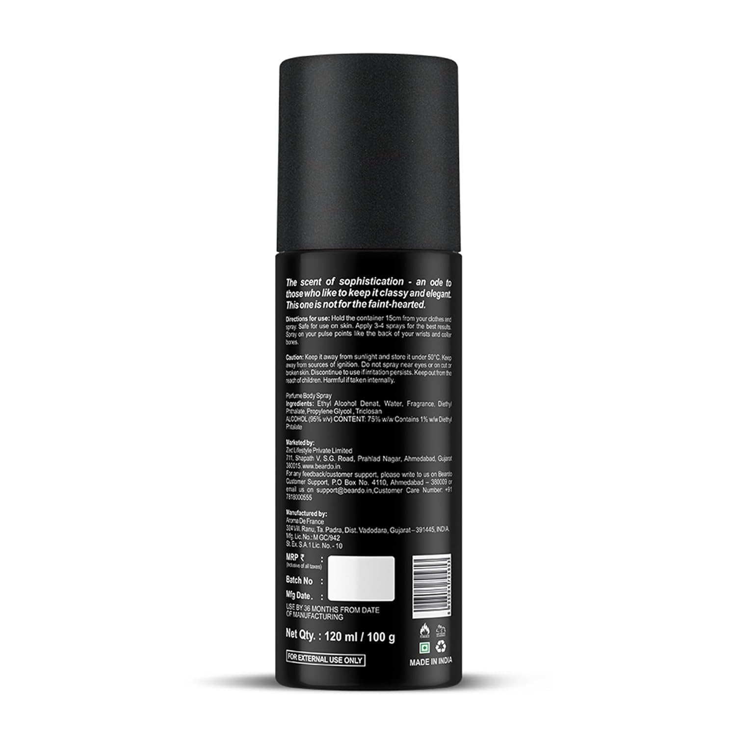 Beardo Whisky Smoke & Bourbon Perfume Body Spray (Set of 2) Spicy
