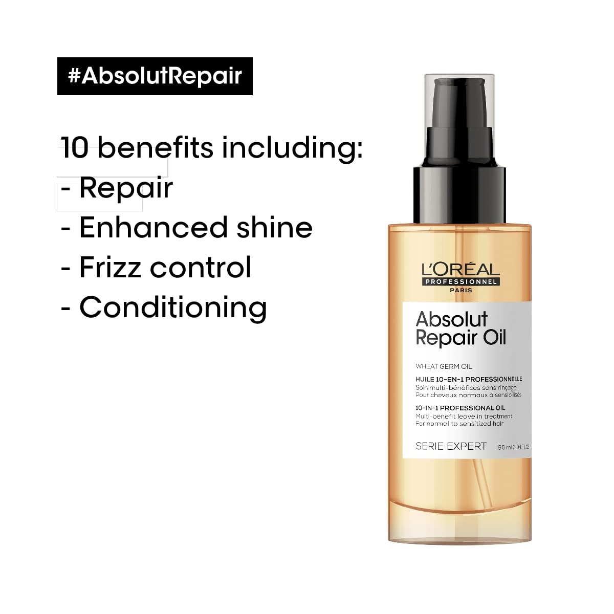 LOreal Paris Absolut Repair 10-In-1 Multi-Benefit Hair Serum Oil - 90 ml