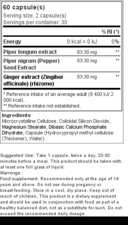 Himalaya Wellness Pure Herbs Trikatu Digestive Wellness - Pack of 1 - 60 tabs