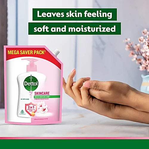 Dettol Skincare Liquid Handwash Refill, 1350 ml Pouch