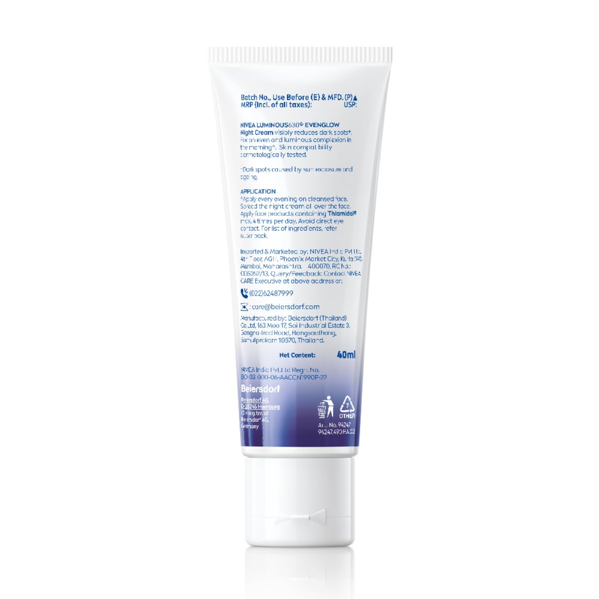 Nivea Luminous Even Glow Night Cream - 40 ml