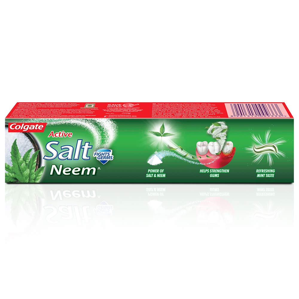 Colgate Active Salt Neem Toothpaste, Germ Fighting Toothpaste For Healthy, Tight Gums, Oral Care 100G