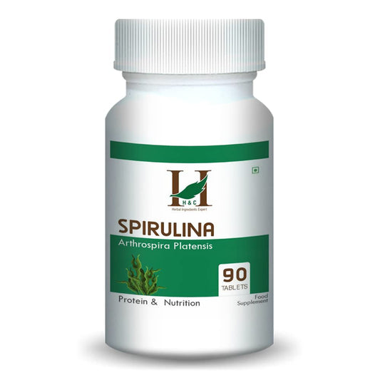 “H&C Herbal Ingredients Spirulina Tablets – 90 Tablets (350mg Each) | Superfood – Metabolism Booster