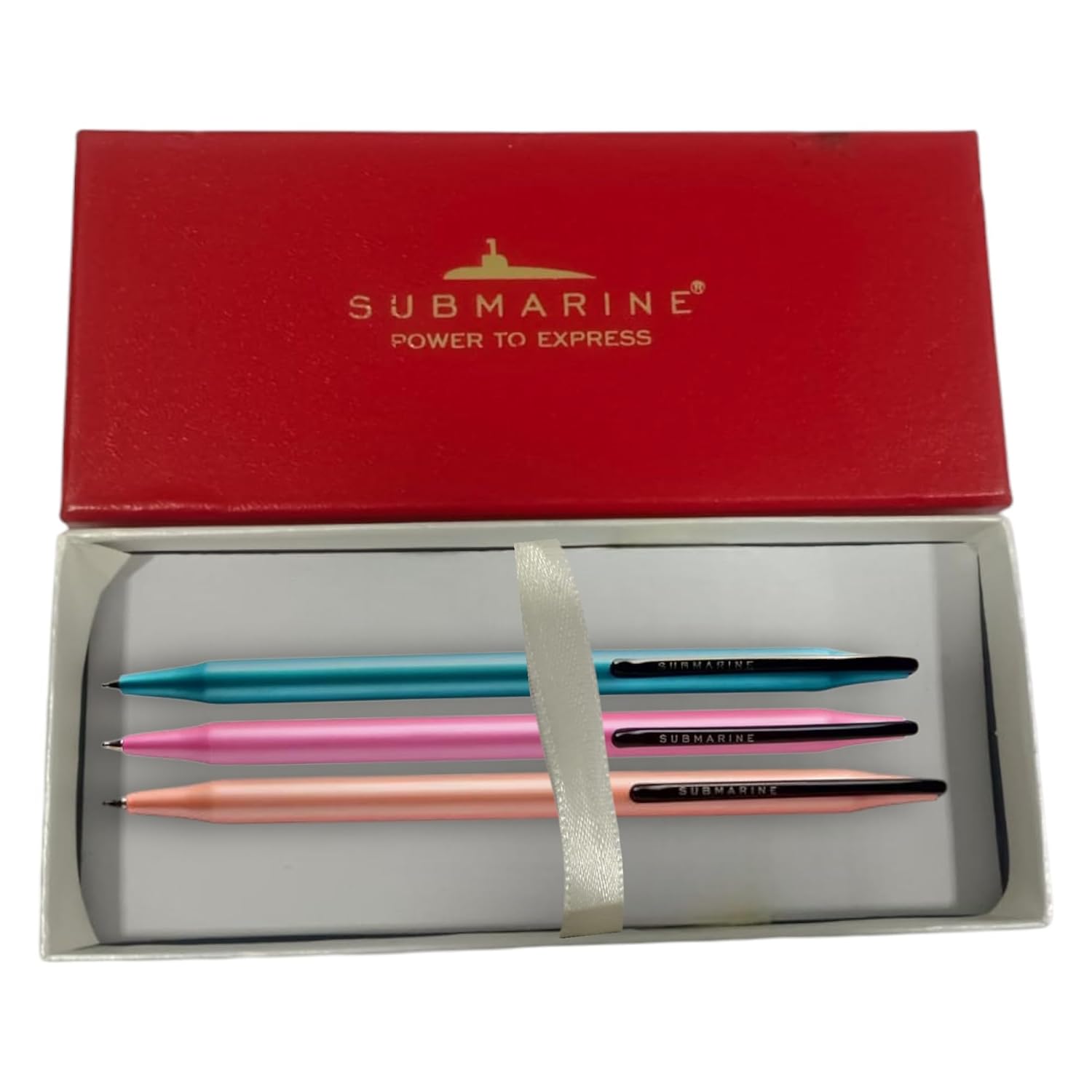 Submarine 989 Chanakya Sleek Premium Ball Pens, multicolours (Pack of 3)