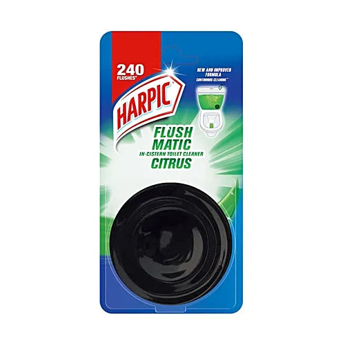 Harpic Flushmatic In-Cistern Toilet Cleaner Block, Citrus, 50 g