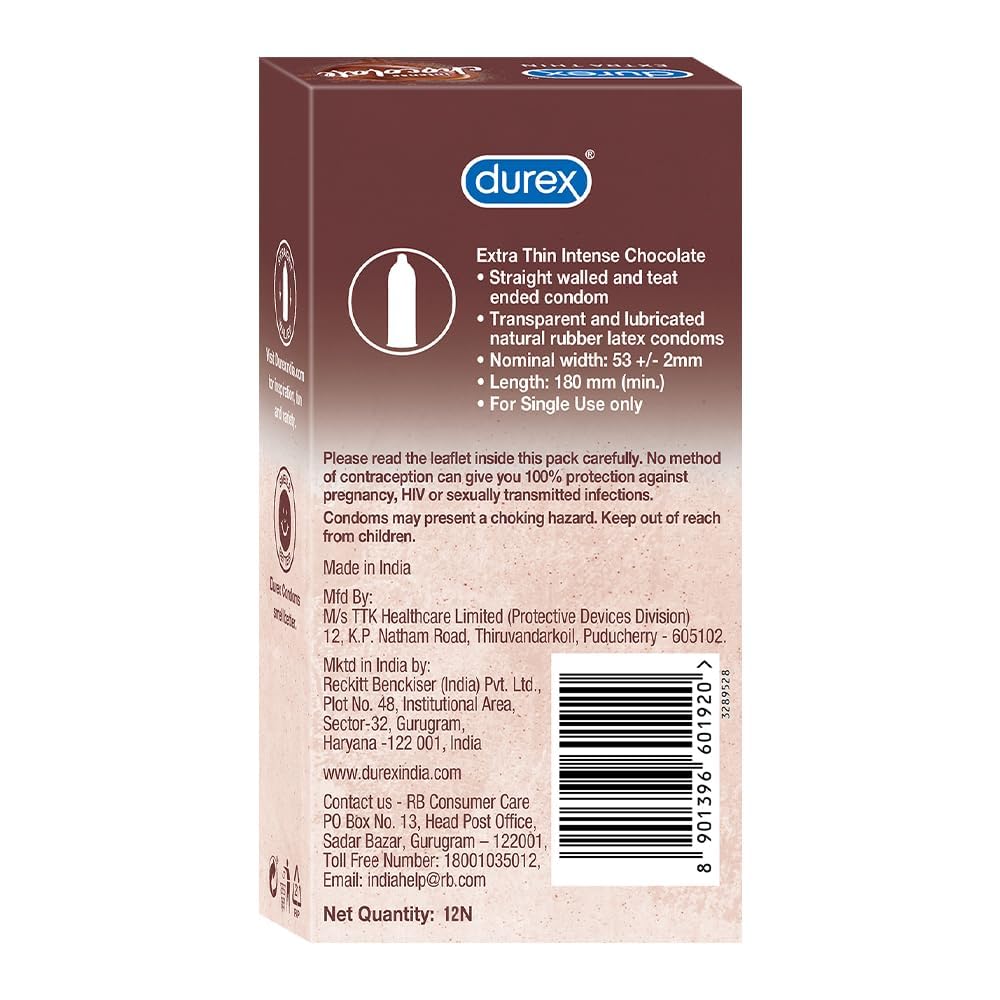 Durex - Pack of 12 Condoms (Chocolate)