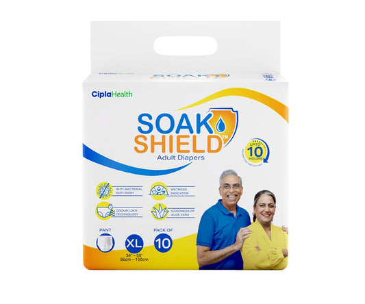 Cipla Soak Shield Premium Adult Diaper - Pant Style | Extra Large (XL) - 10 PCS