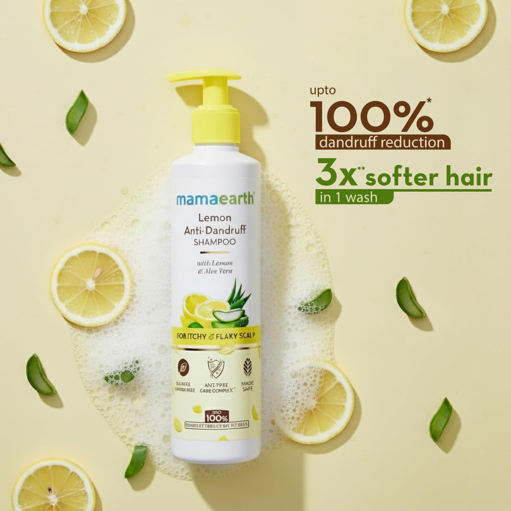 Mamaearth Lemon Anti-Dandruff Shampoo For Itchy & Flaky Scalp - 250 ml