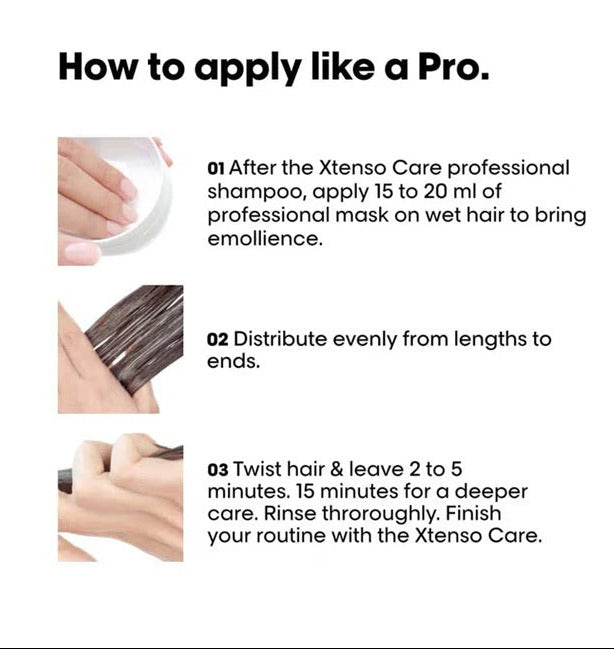 Loreal Paris Professionnel Xtenso Care Shampoo & Mask Combo 250ml + 196gm