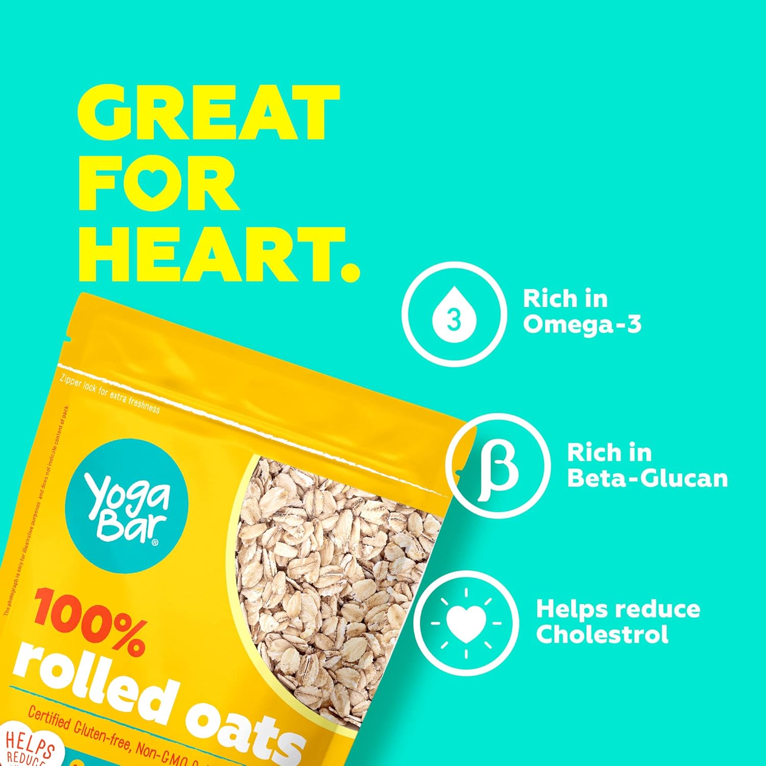 Yoga Bar 100% Rolled Plain Oats - 400 gm