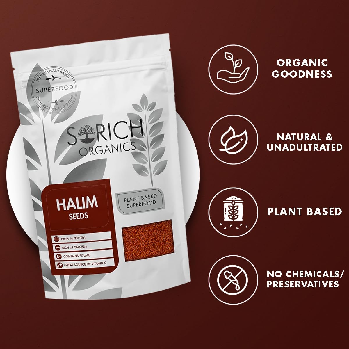Sorich Organics Halim Seeds / Garden Cress Seeds - 400 gm