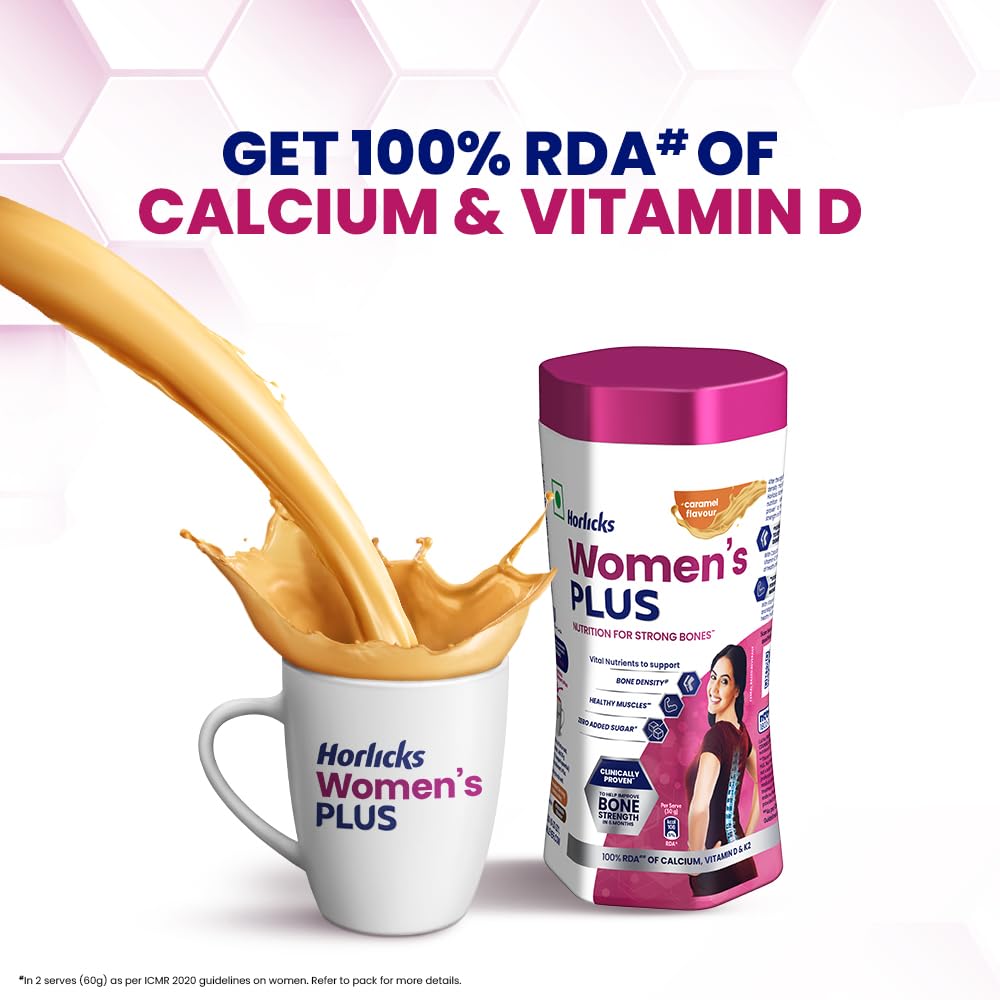 Horlicks Women's Plus Caramel Nutrition Drink | 400 g Jar