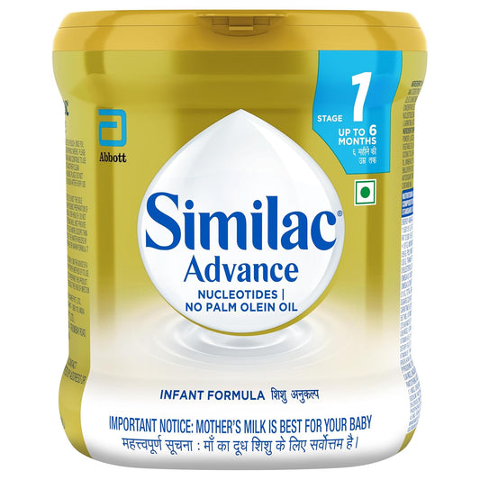Similac Advance Stage 1 Infant Formula, Up to 6 Months, 400g Jar